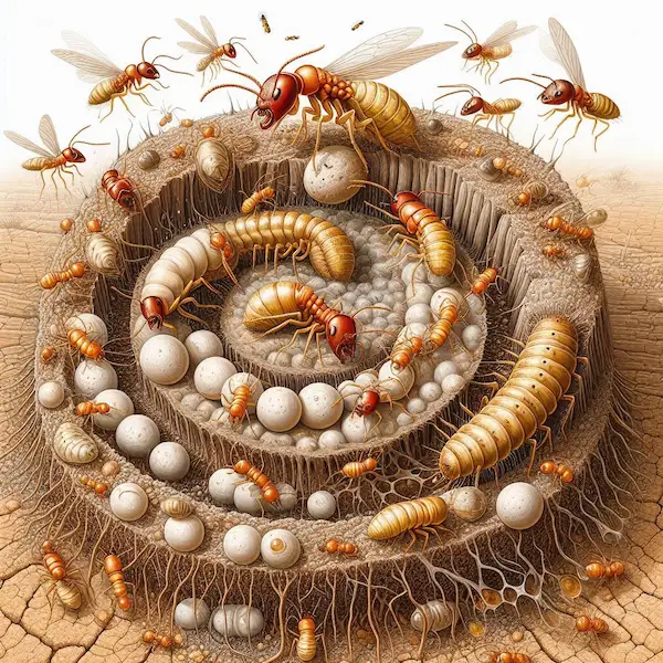 ciclo de vida de termitas